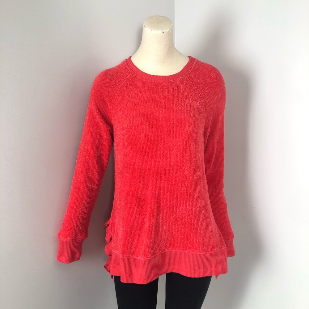 Soft Surroundings Bonita Sweater Bright Coral XS